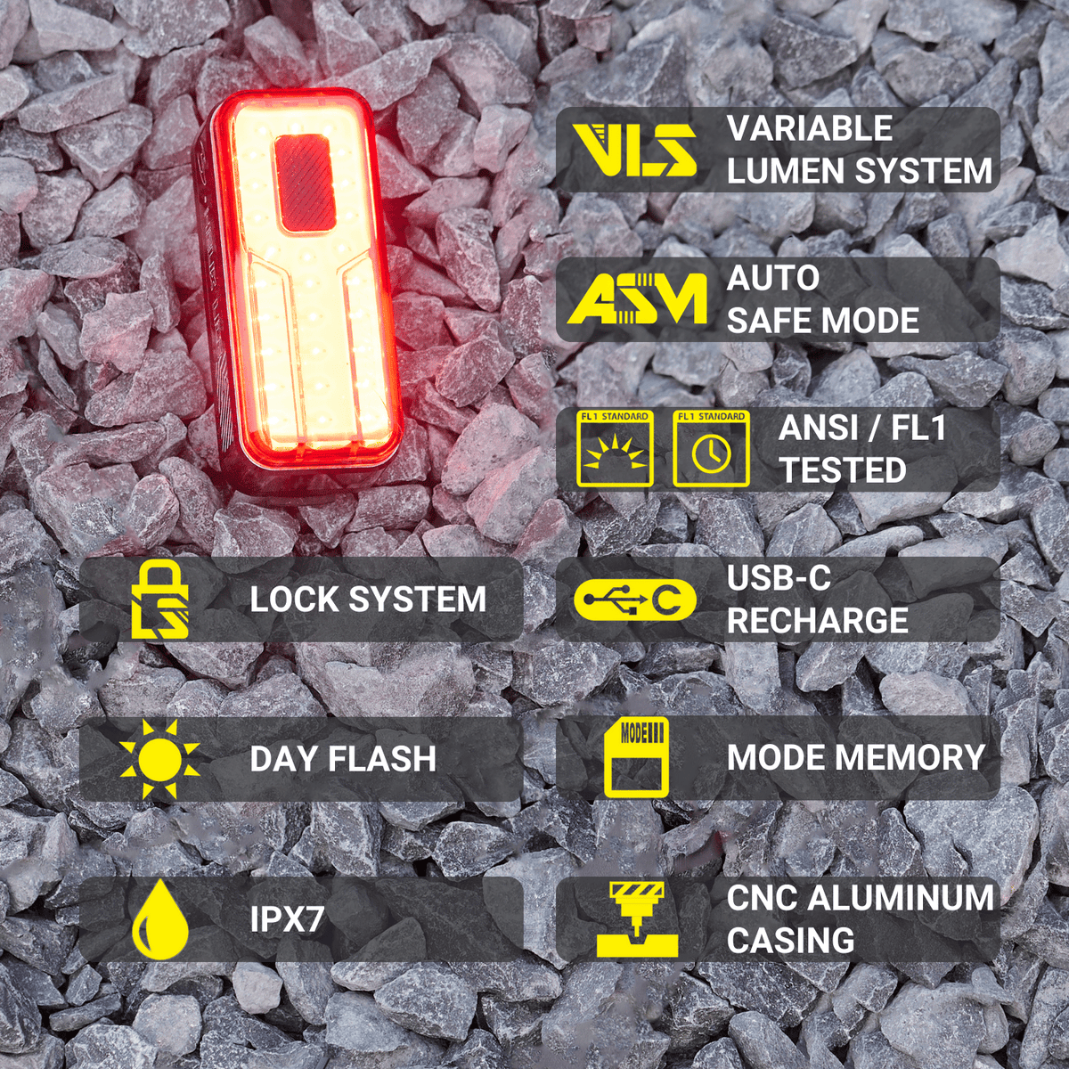 Moon Helix Lite Red 100 Lumens Bicycle Light