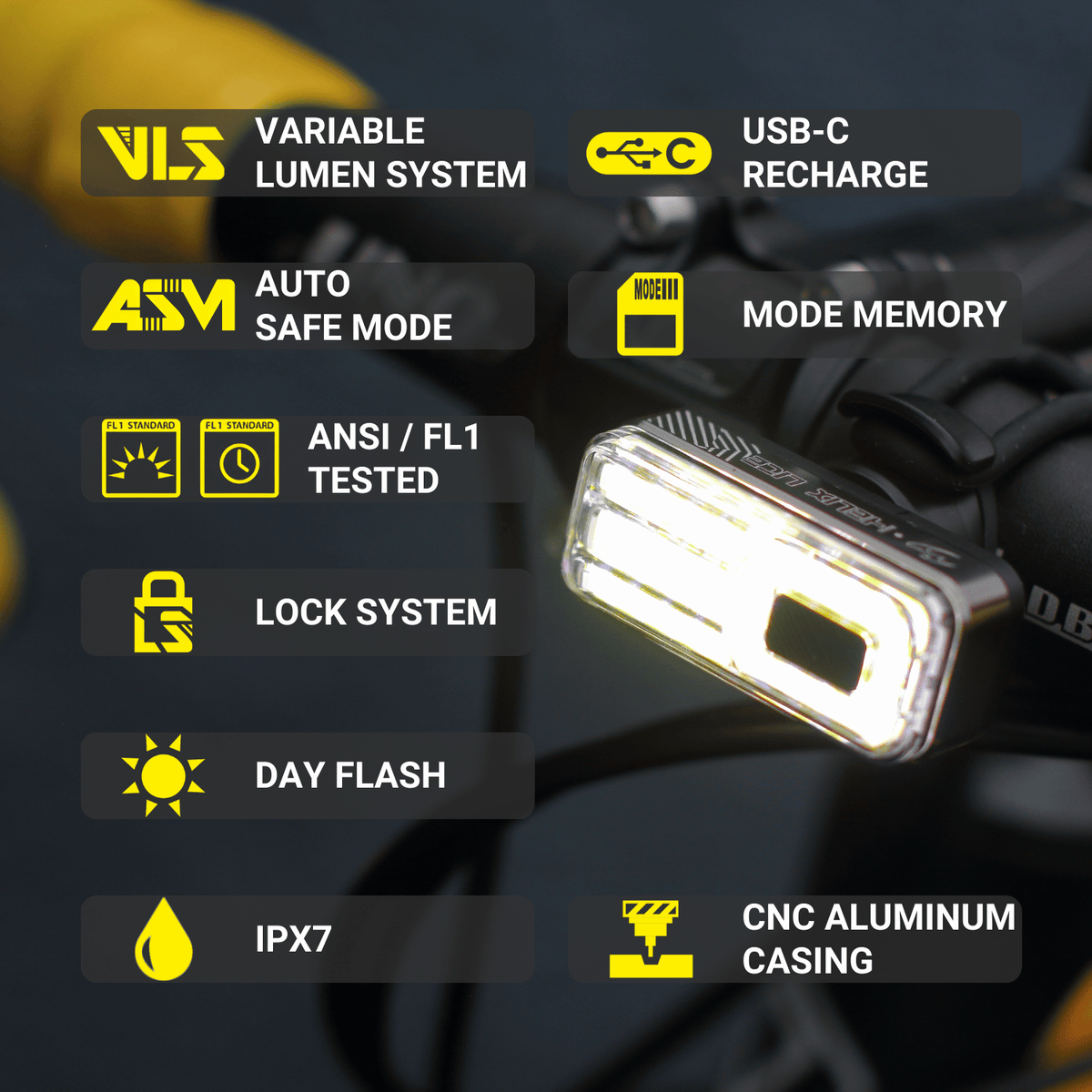 Moon Helix Lite White 150 Lumens Bicycle Light