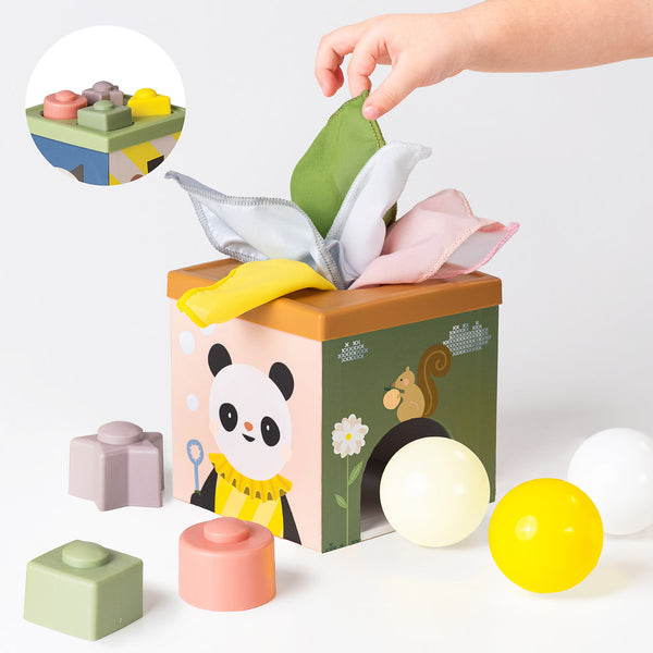 TAF Toys Versteckspiel 4-in-1 – Magnetisches Puzzle Ab 18 Monaten – Mit 5 Magneten, 10 Bildkarten & Magnetstab – Für Farben-, Zahlen- & Gedächtnistraining