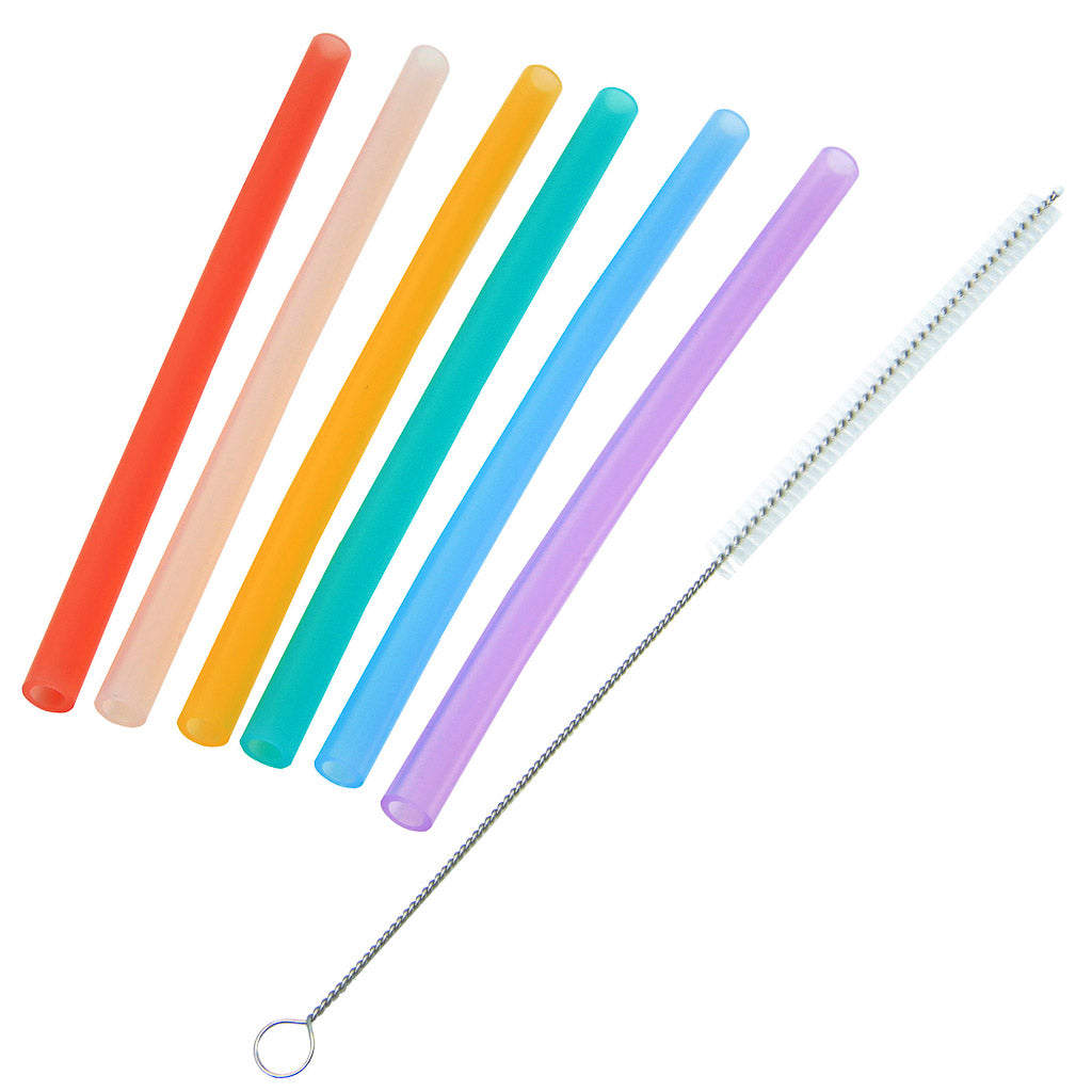 Marcus & Marcus Reusable Silicone Straws & Brush Set