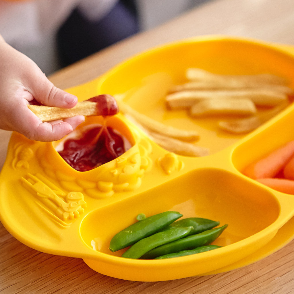 Marcus &amp; Marcus Yummy Dips Suction Divided Plate - Lola