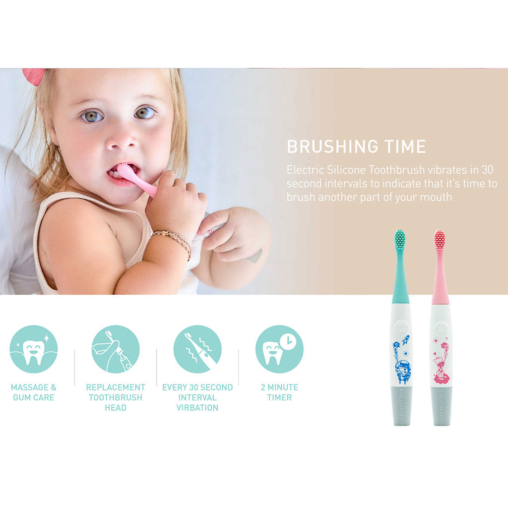 Marcus &amp; Marcus Kids 2-Min Timer Sonic Silicone Electric Toothbrush