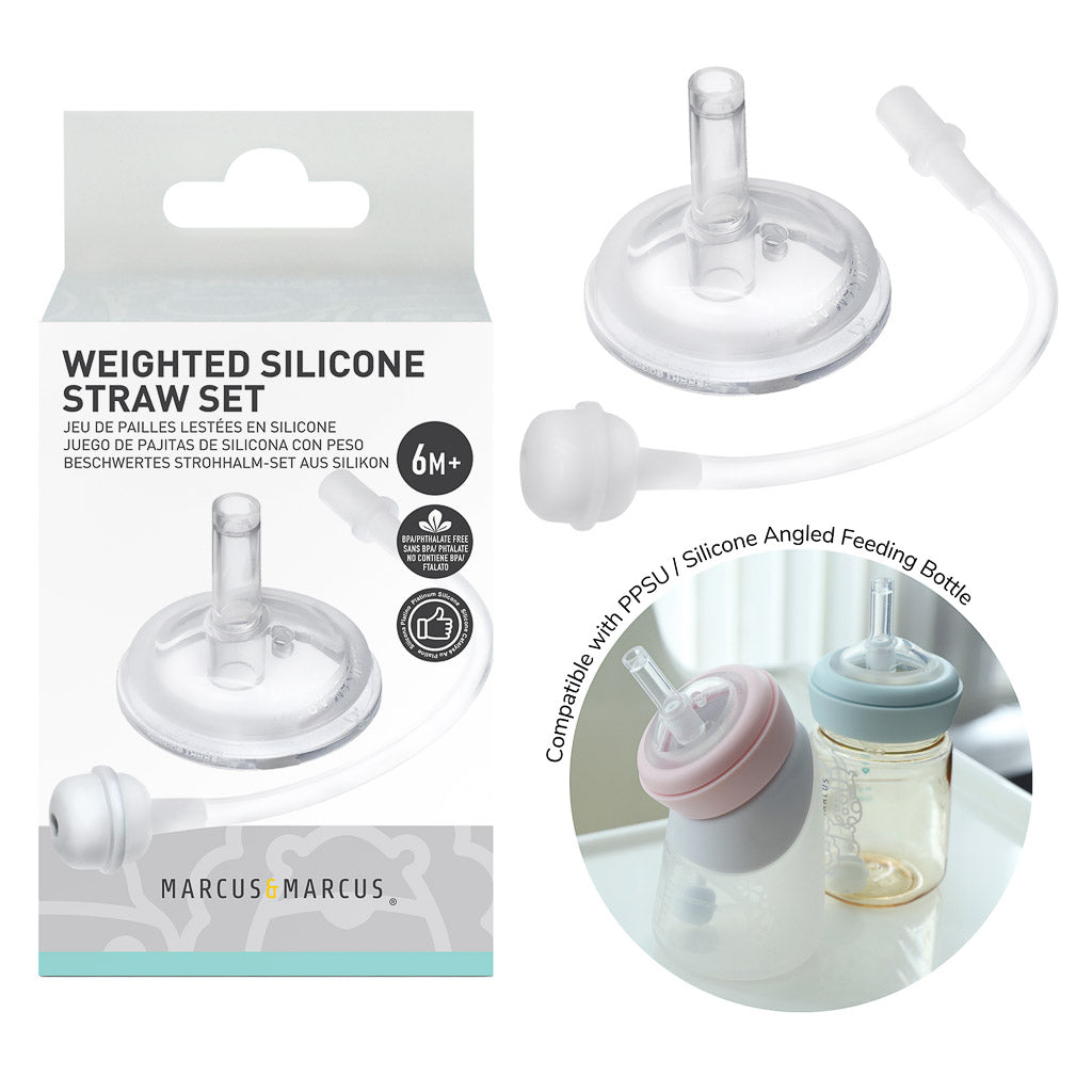 Marcus & Marcus Weighted Silicone Straw Set