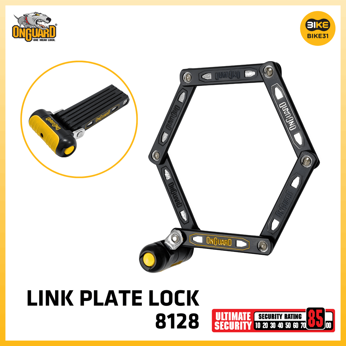 OnGuard Link Plate Folding Bicycle Lock (8128)