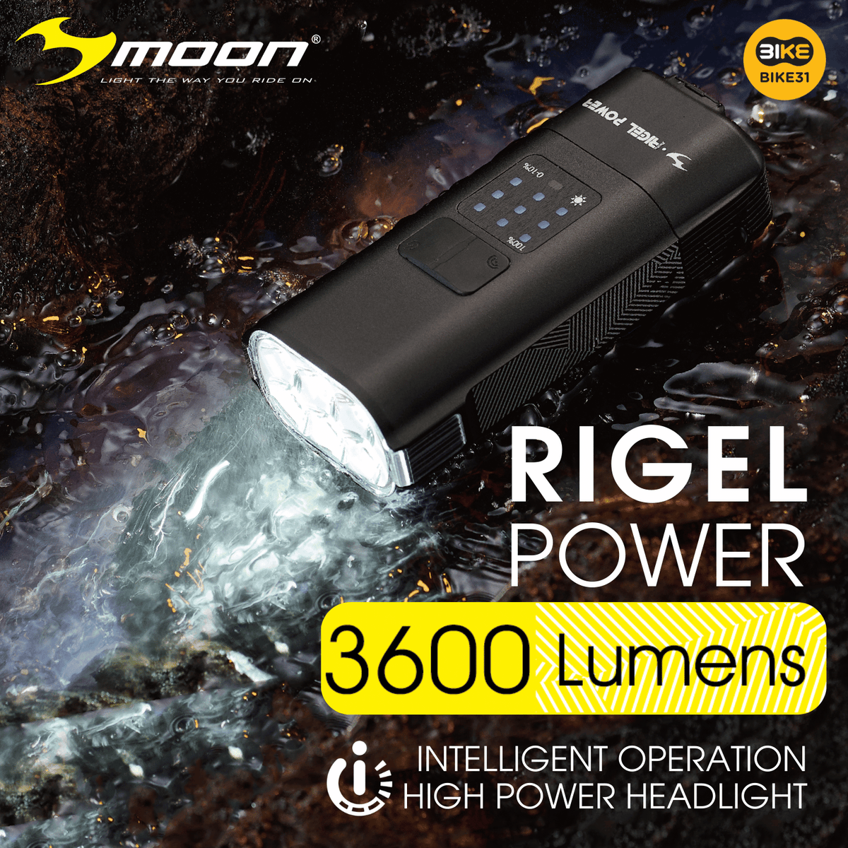 O Power Rigel Moon Rigel Power 3600 Lumens High Power Bicycle Light - ITOTS PTE LTD