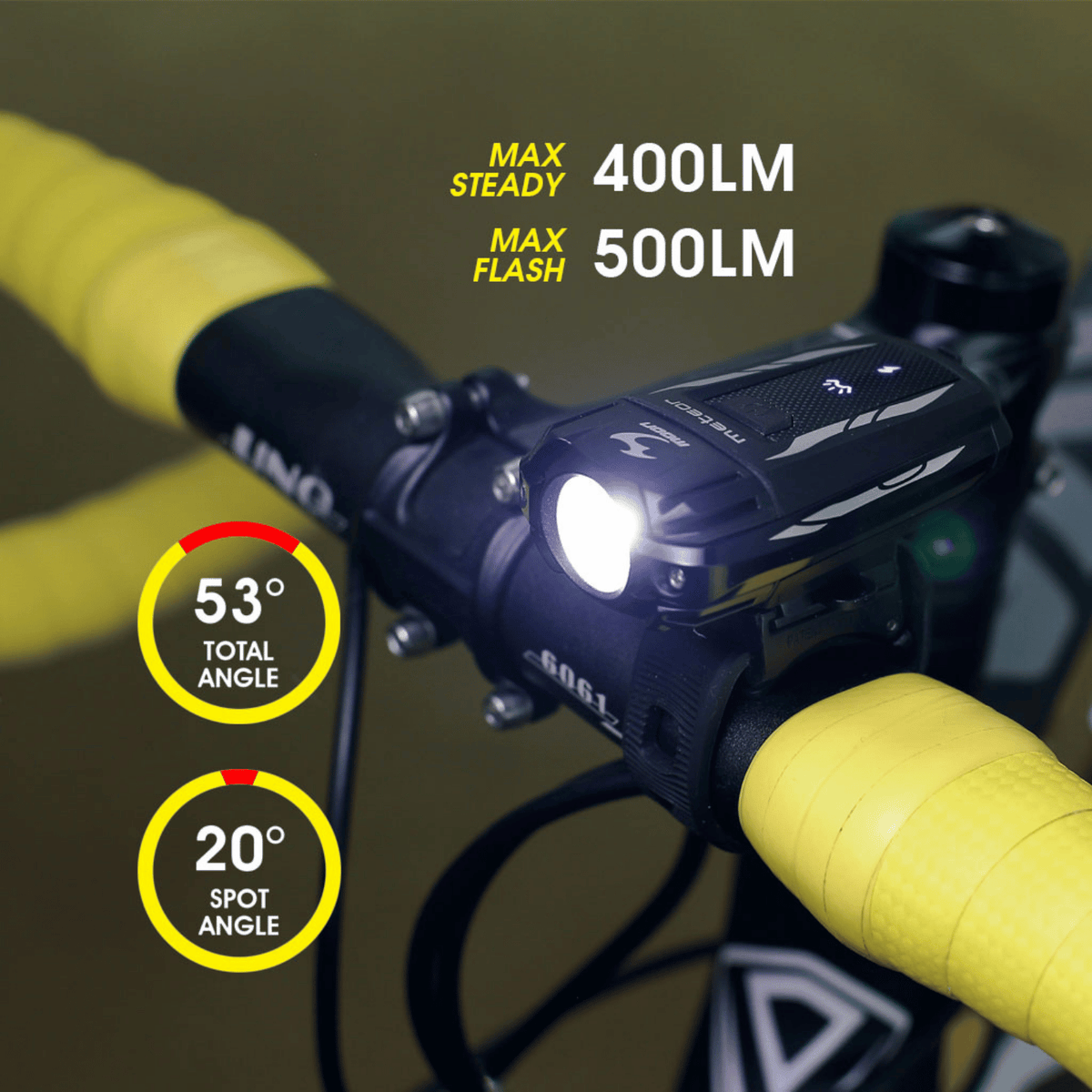 Moon Meteor 400 (Flashing 500) Lumens Bicycle Light - ITOTS PTE LTD