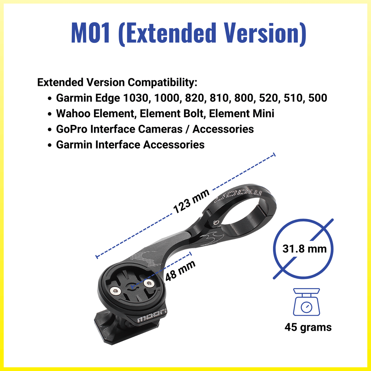Moon Cycle Computer Extension Mount (M01/M02)