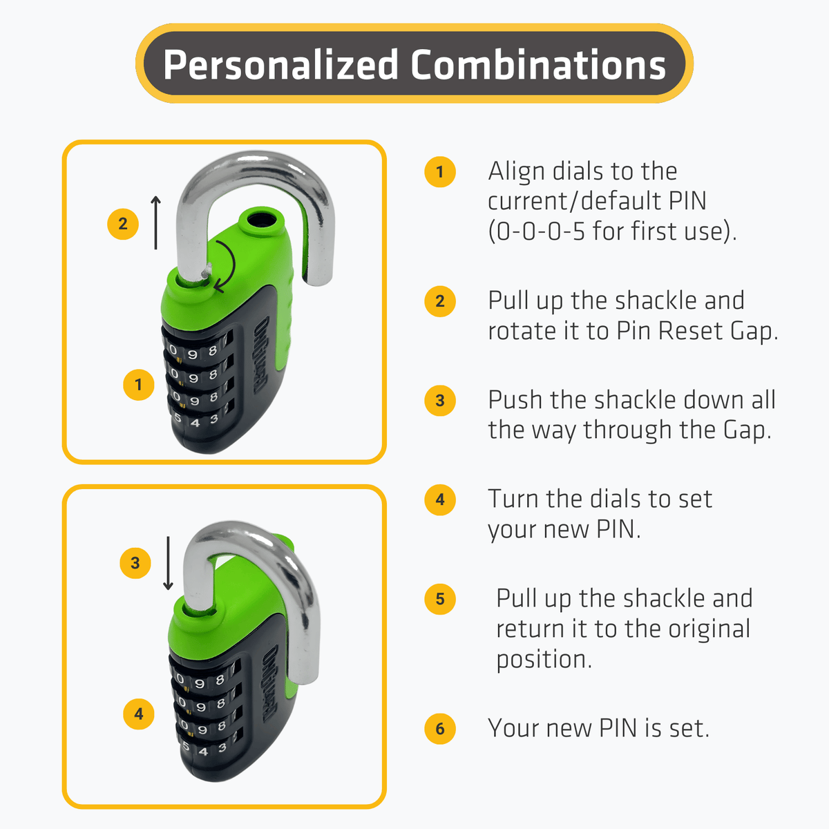 OnGuard Neon Series Number Padlock (8243)