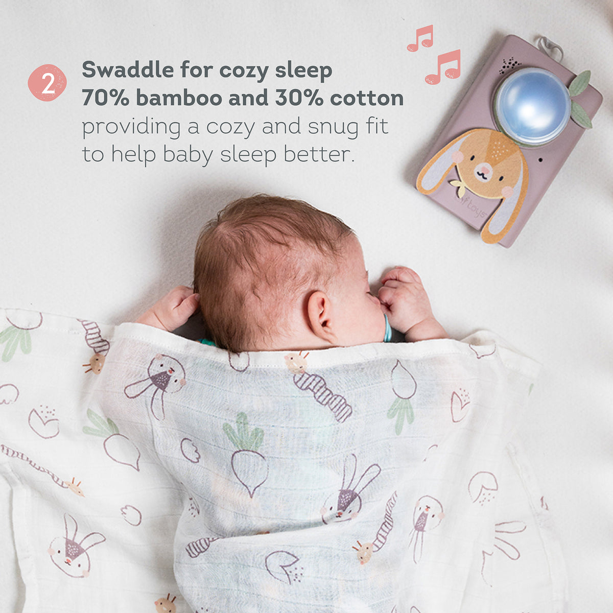 Taf Toys Bunny Soother &amp; Swaddle Set