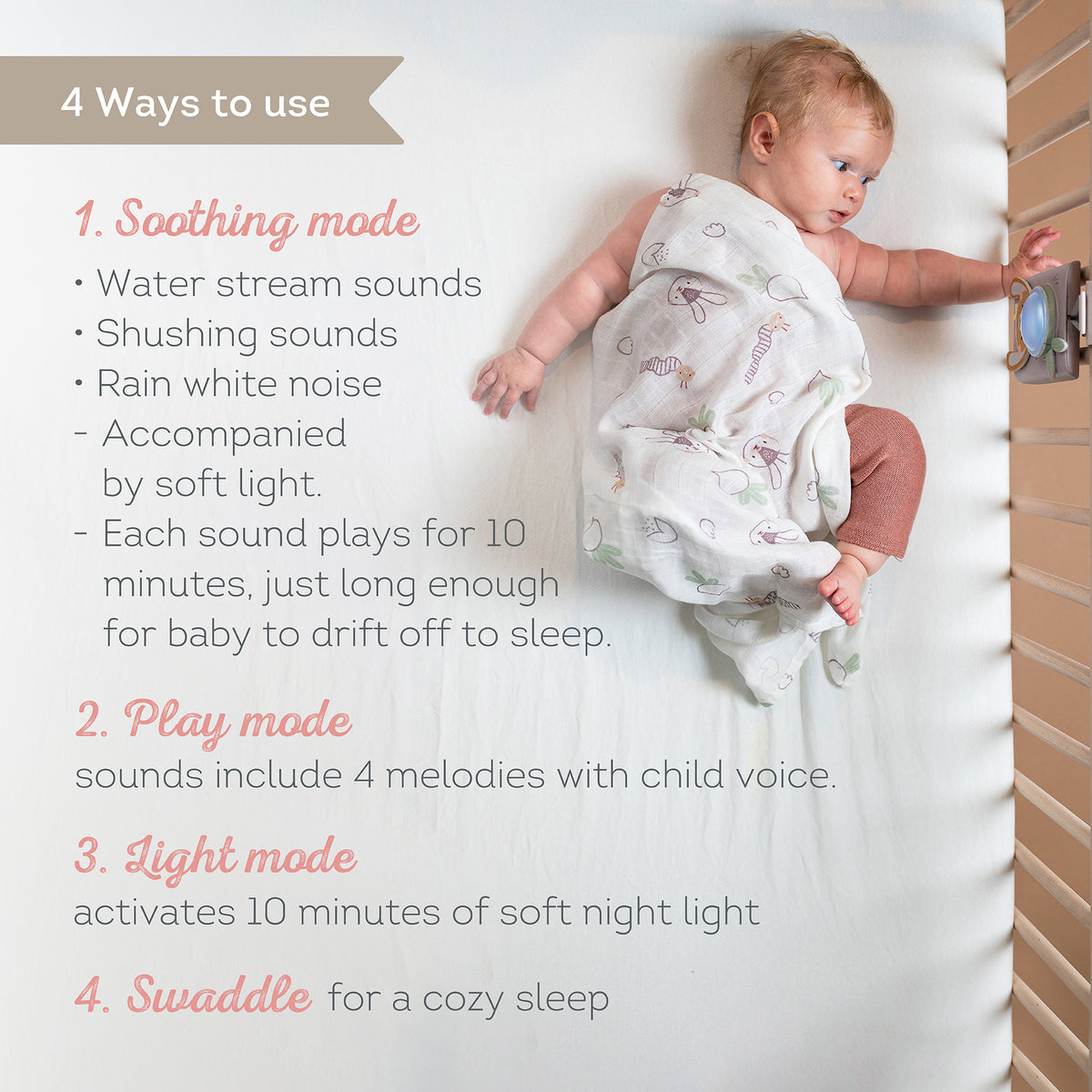 Taf Toys Bunny Soother &amp; Swaddle Set