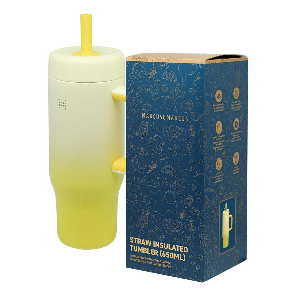 Marcus & Marcus Double-Wall Insulated Stainless Steel Straw Tumbler
