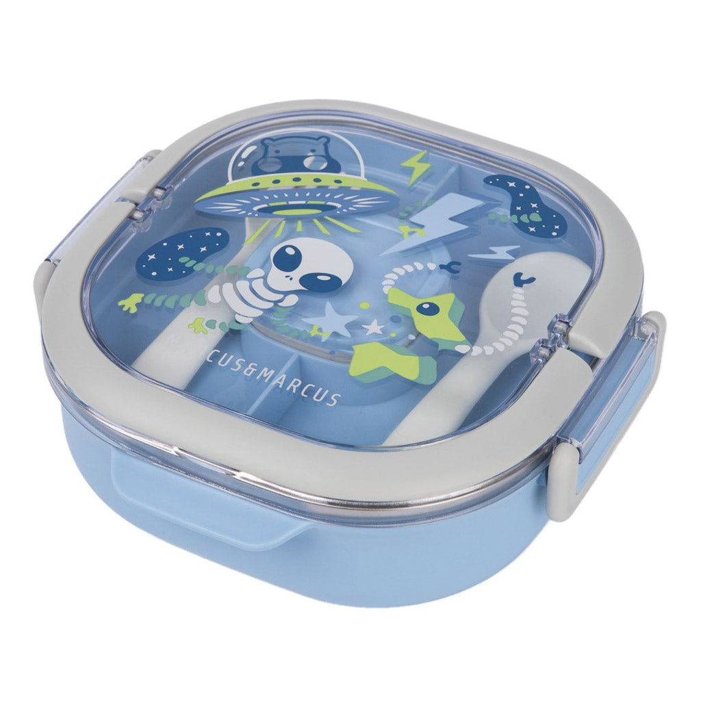 Marcus & Marcus 2-tier Stainless Steel Lunch Box blue color