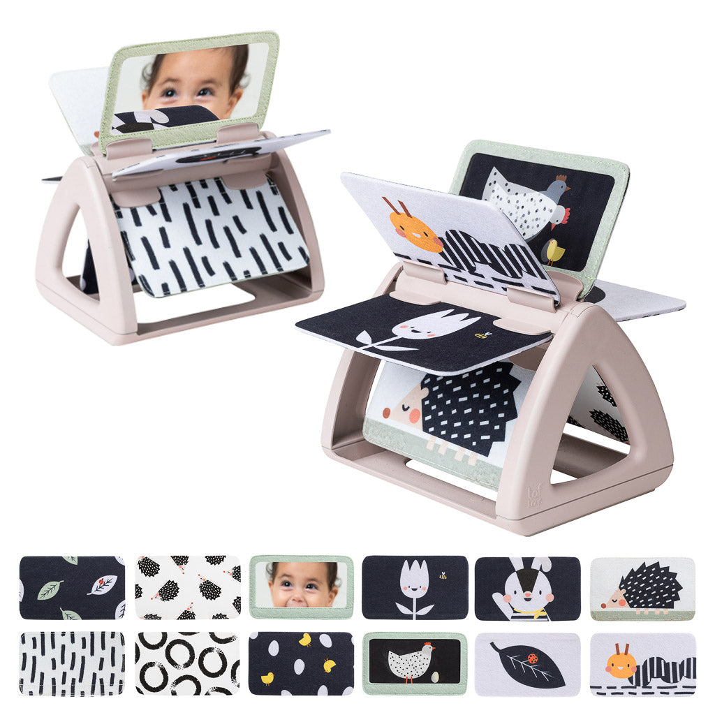 Taf Toys Black & White Tummy Time Rattling Spinning Book