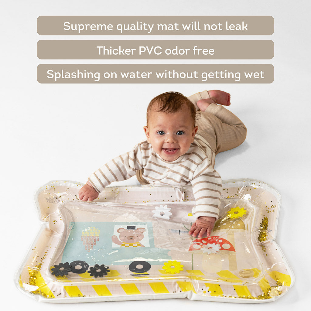 Taf Toys Baby Tummy Time Water Mat - Ice cream Bear