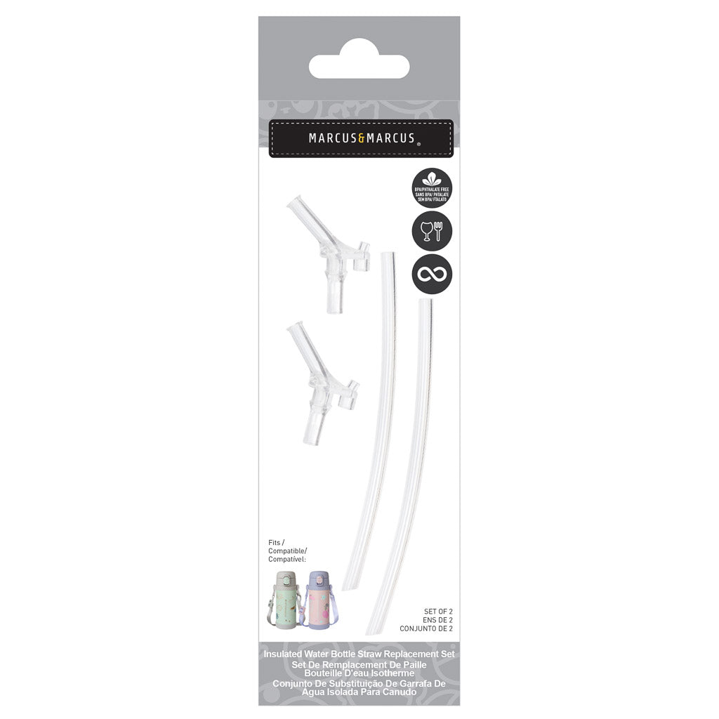 Marcus & Marcus Insulated Water Bottle Straw Replacement Set