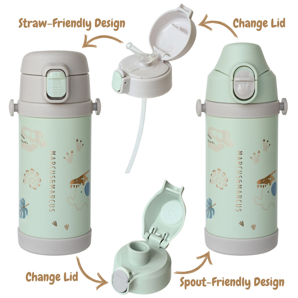 Marcus & Marcus Straw and Spout Insulated Water Bottle (350ml)