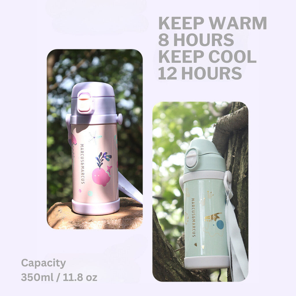 Marcus &amp; Marcus Straw and Spout Insulated Water Bottle (350ml)