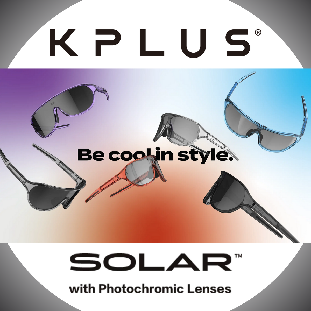 KPLUS KU SOLAR Photochromic Lens Cycling Eyewear [6 frame colours]