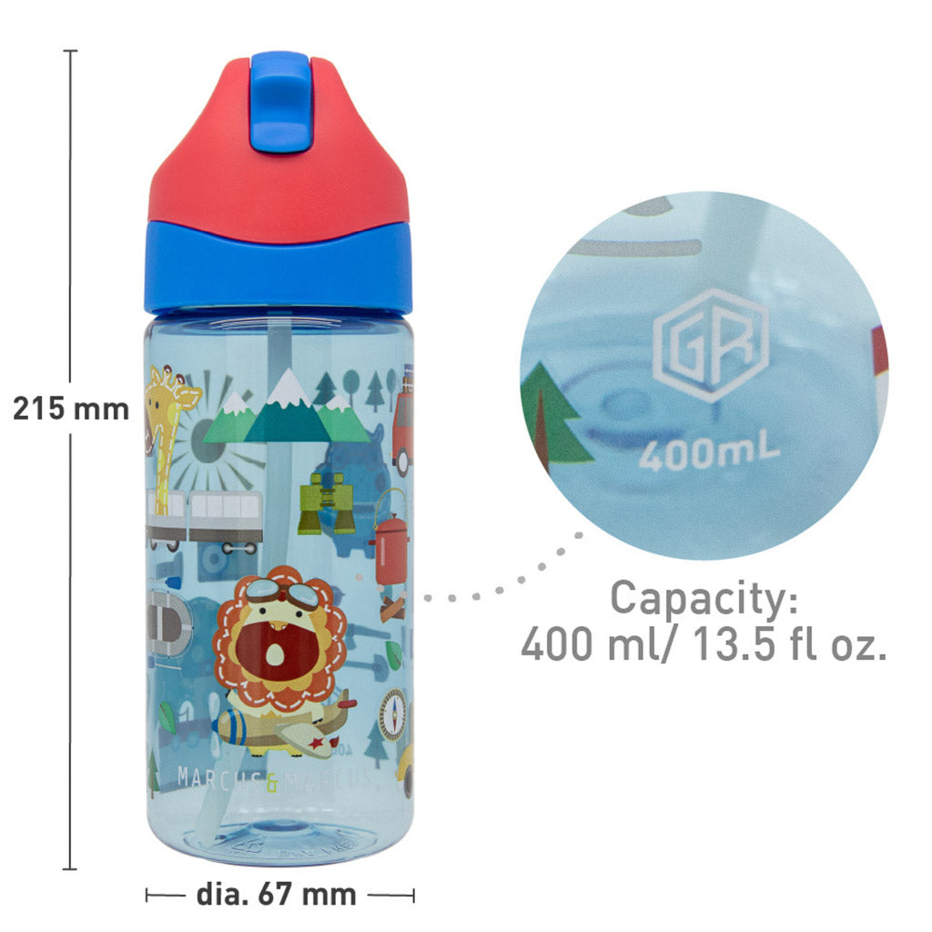 Marcus &amp; Marcus Antibacterial Tritan Straw Bottle