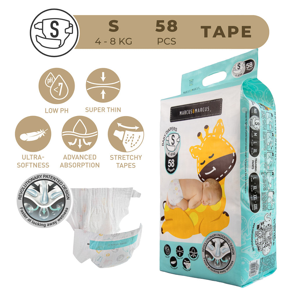 Marcus Navata Marcus & Marcus Baby Diaper (NB / S / M / L / XL) - ITOTS PTE LTD