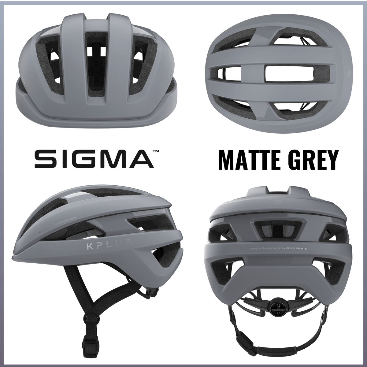 KPLUS SIGMA Cycling Helmet (Black/Grey/White)