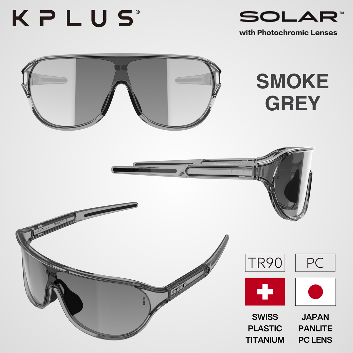 KPLUS KU SOLAR Photochromic Lens Cycling Eyewear [6 frame colours]