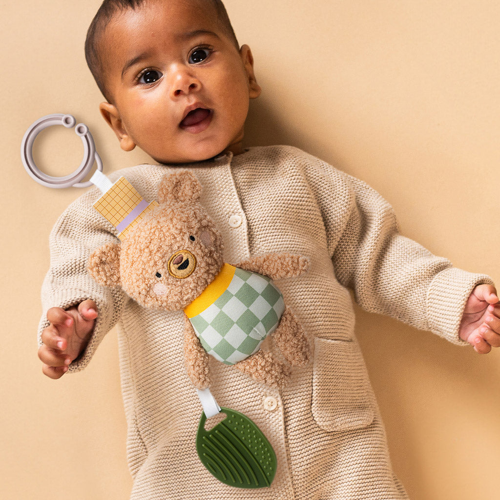 Taf Toys Baby Stroller Hanging Plush Toy with Teether