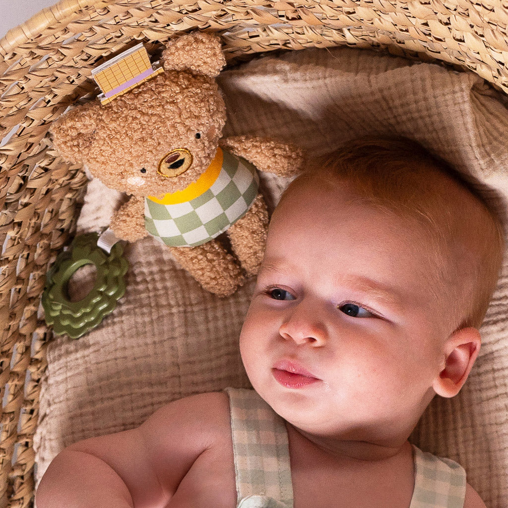 Taf Toys Baby Stroller Hanging Plush Toy with Teether