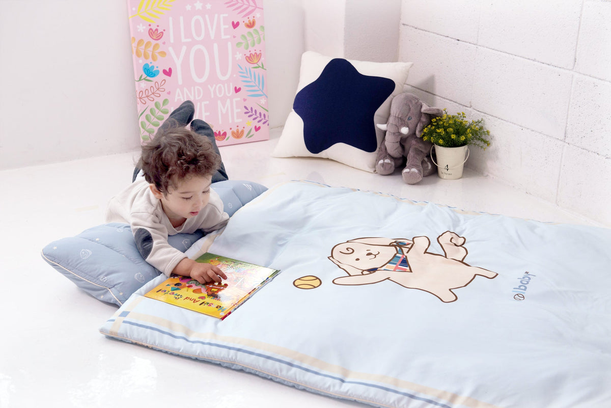 Portable Microfiber Nap Bedding Set - Golden Puppy