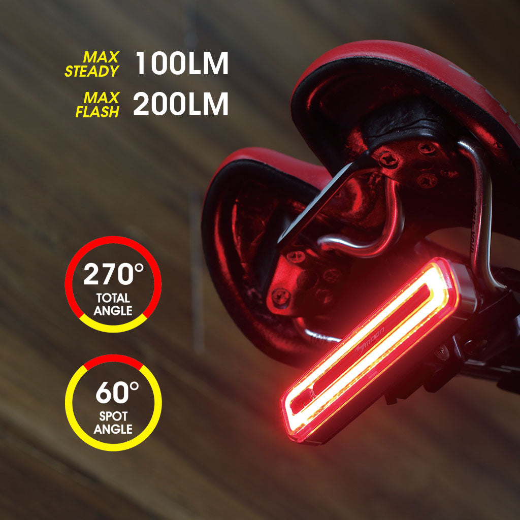 Moon Nebula 100 (flashing 200) Lumens USB Rechargeable Bicycle Red Light