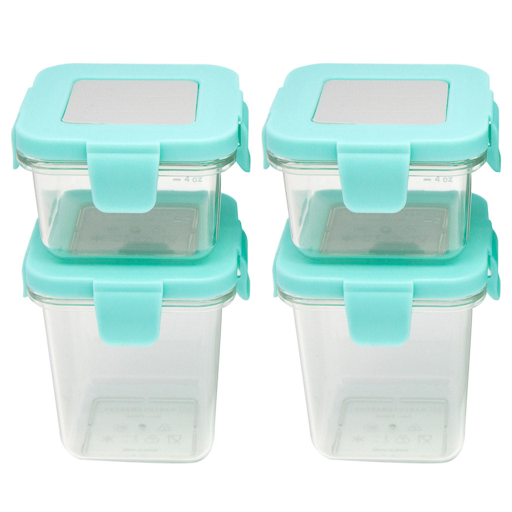 Marcus &amp; Marcus Tritan Air Tight Container - 4oz x 2pcs + 8oz x 2pcs