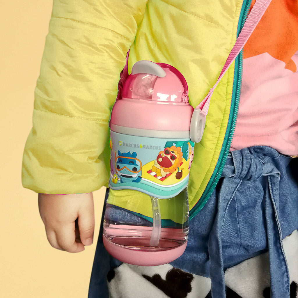 Marcus &amp; Marcus 2-stage Tritan Straw Bottle - Pink