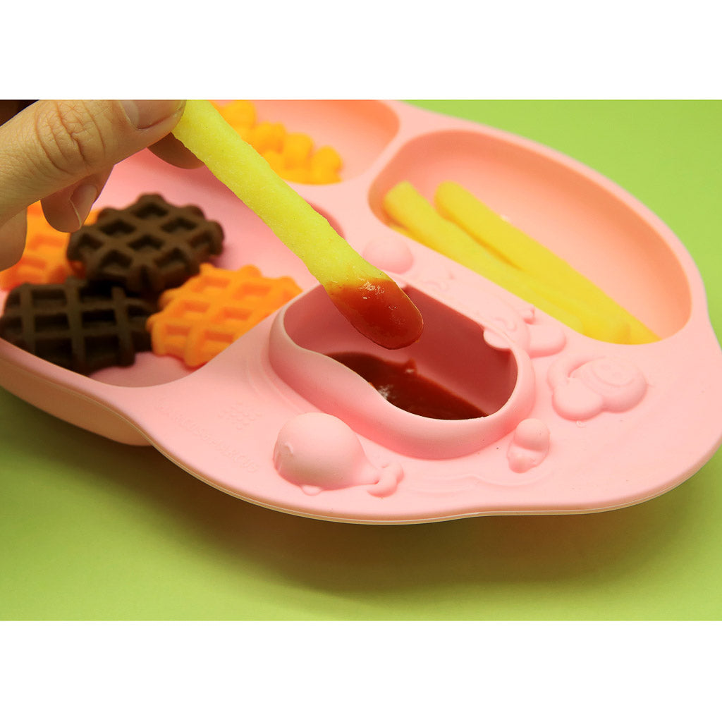 Marcus &amp; Marcus Yummy Dips Suction Divided Plate - Pokey