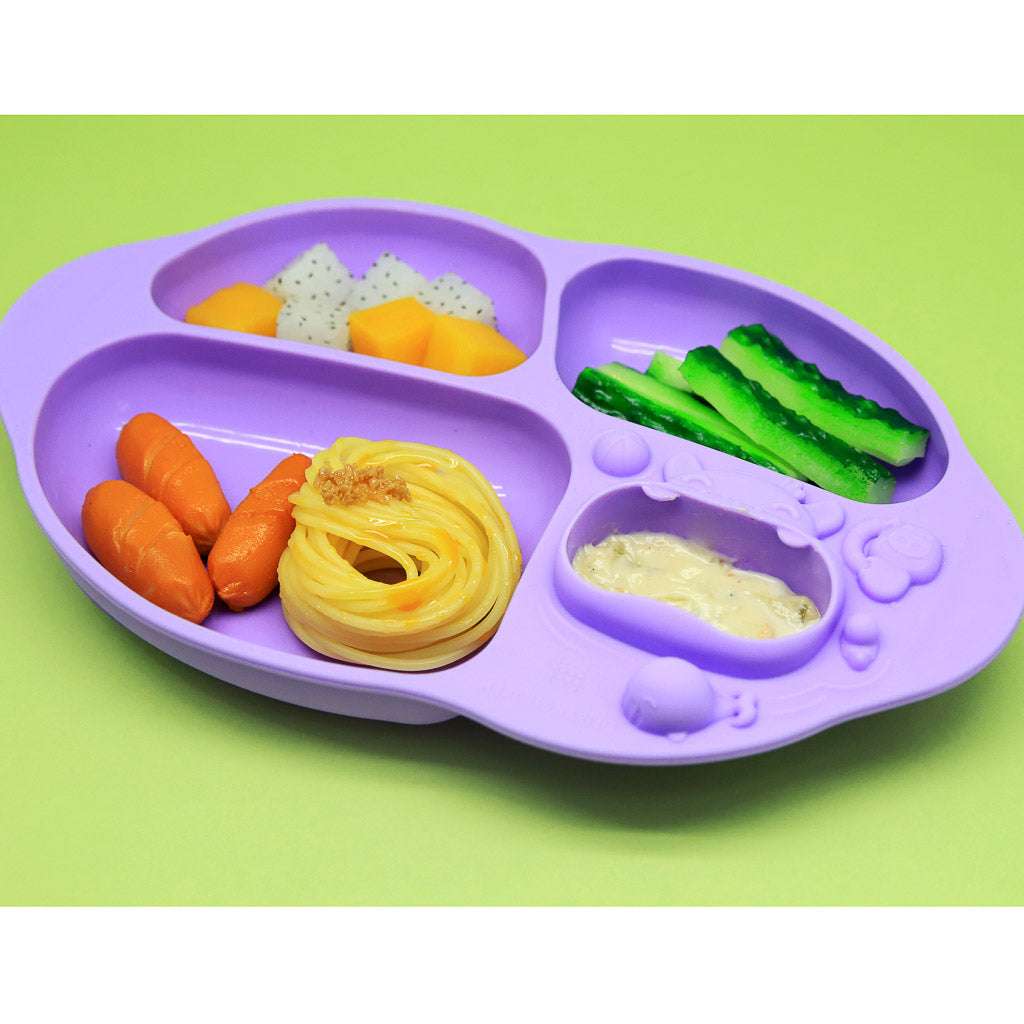 Marcus &amp; Marcus Yummy Dips Suction Divided Plate - Willo