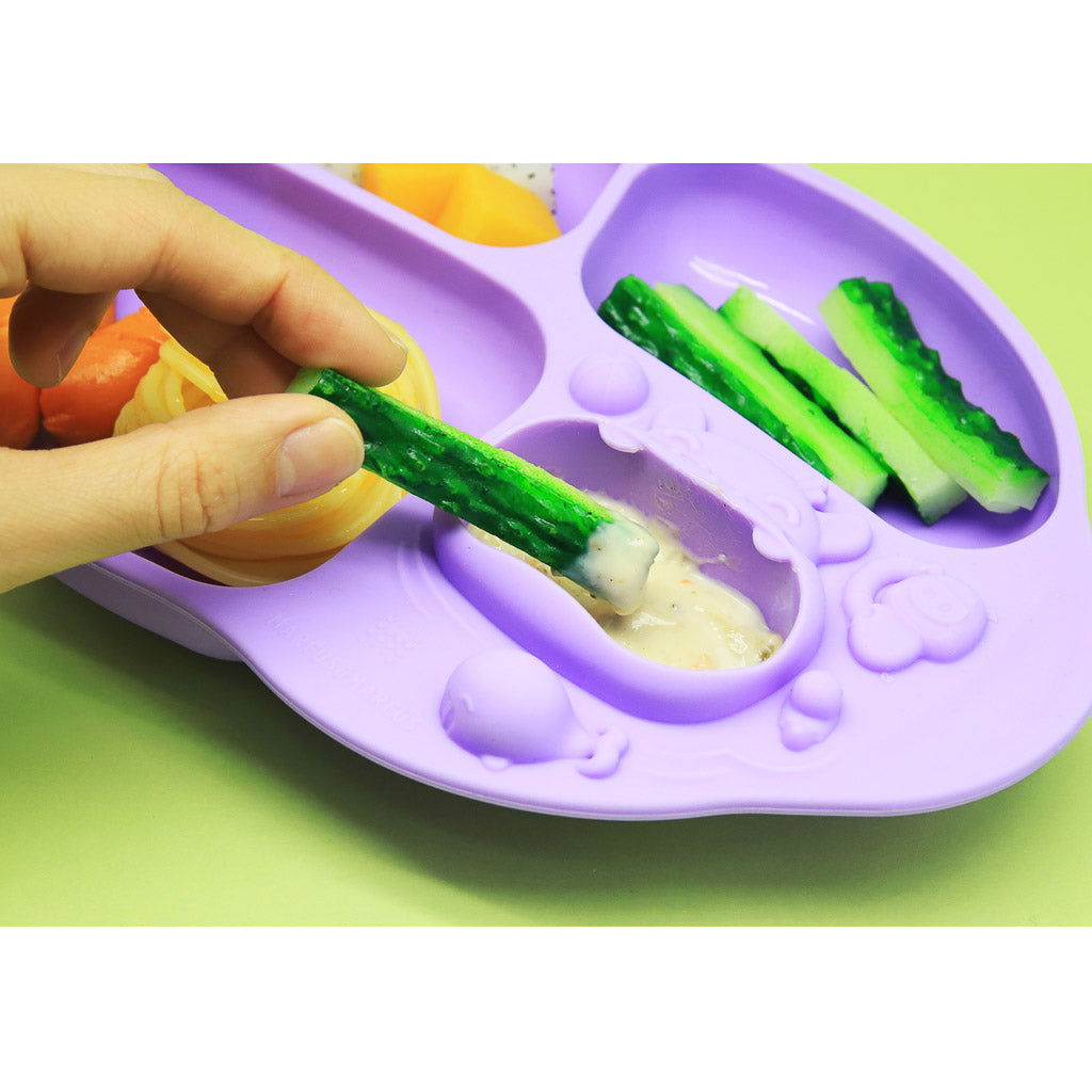 Marcus &amp; Marcus Yummy Dips Suction Divided Plate - Willo