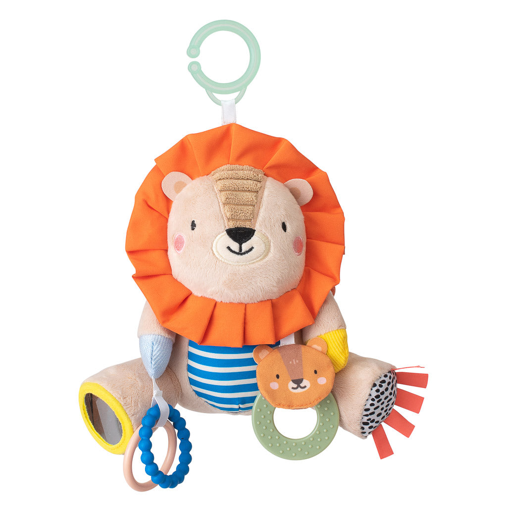 Taf Toys Harry Il Leone Giocattolo Musicale Sensoriale – Con Sonaglio, Massaggiagengive E Criniera Stropicciabile, 0+ Mesi