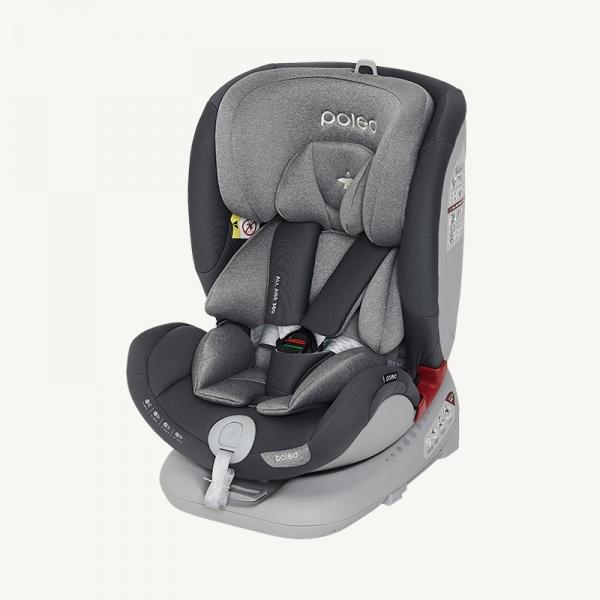 Poled ALL AGE 360 Swivel Car Seat | Satin Silver