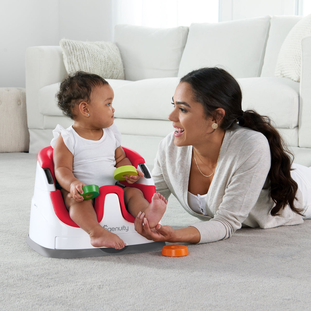 Ingenuity Baby Base 2-in-1- Poppy Red BS11577 P