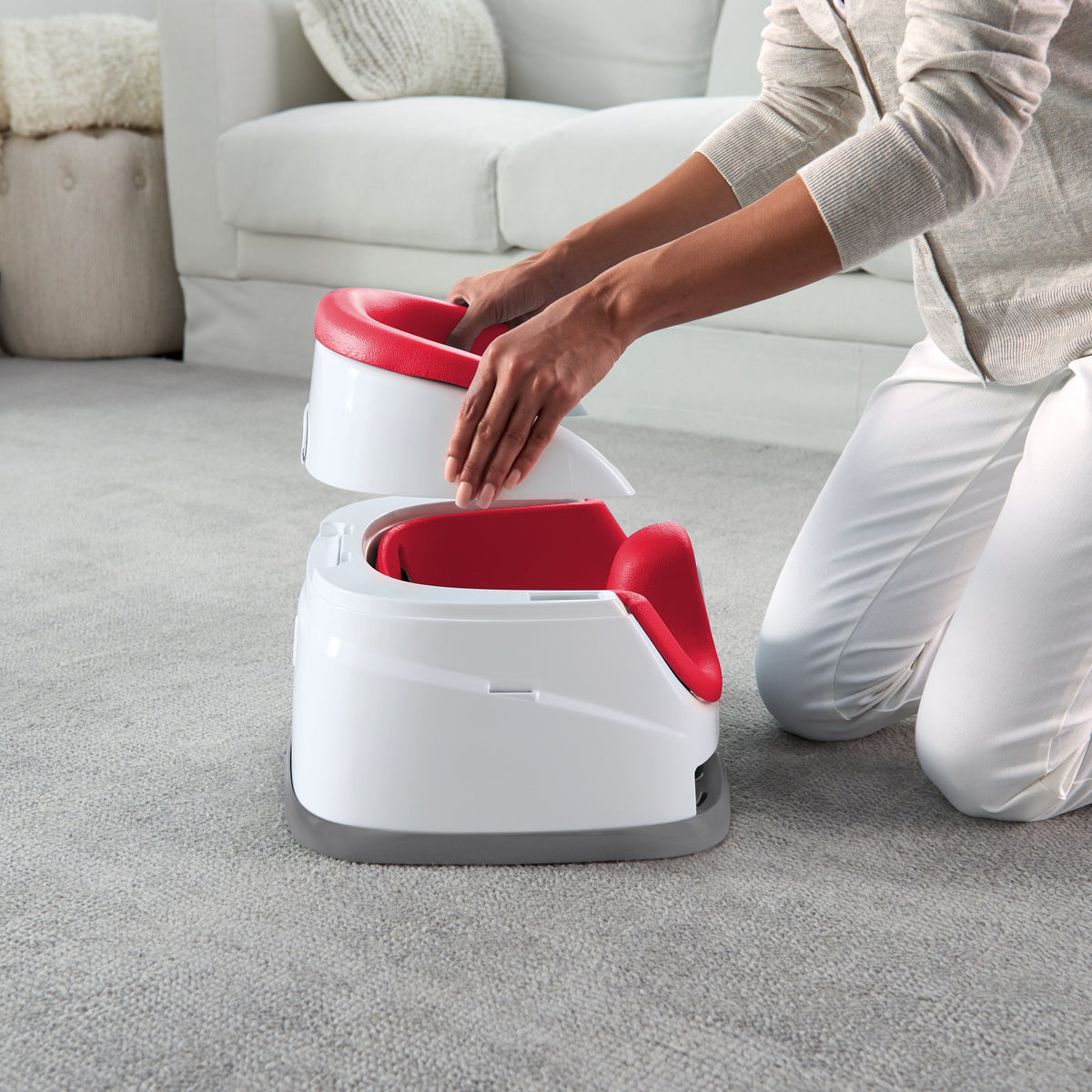 Ingenuity Baby Base 2-in-1- Poppy Red BS11577 P
