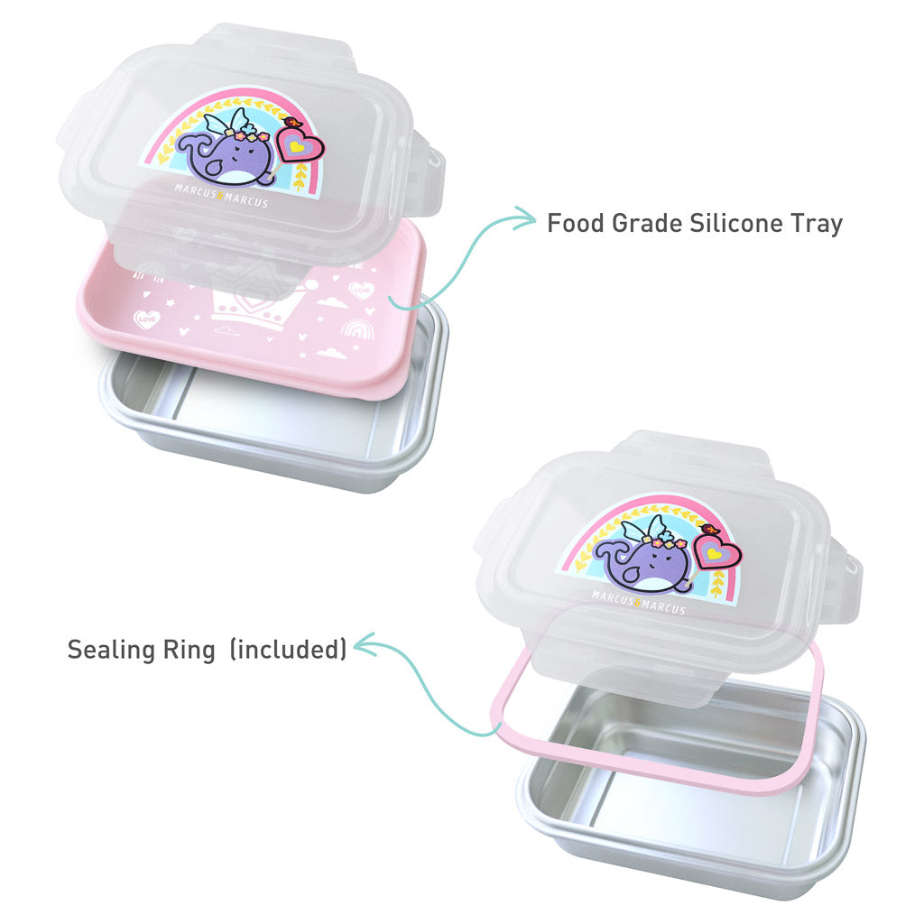 Marcus &amp; Marcus 2 Tier Stainless Steel Lunch Box