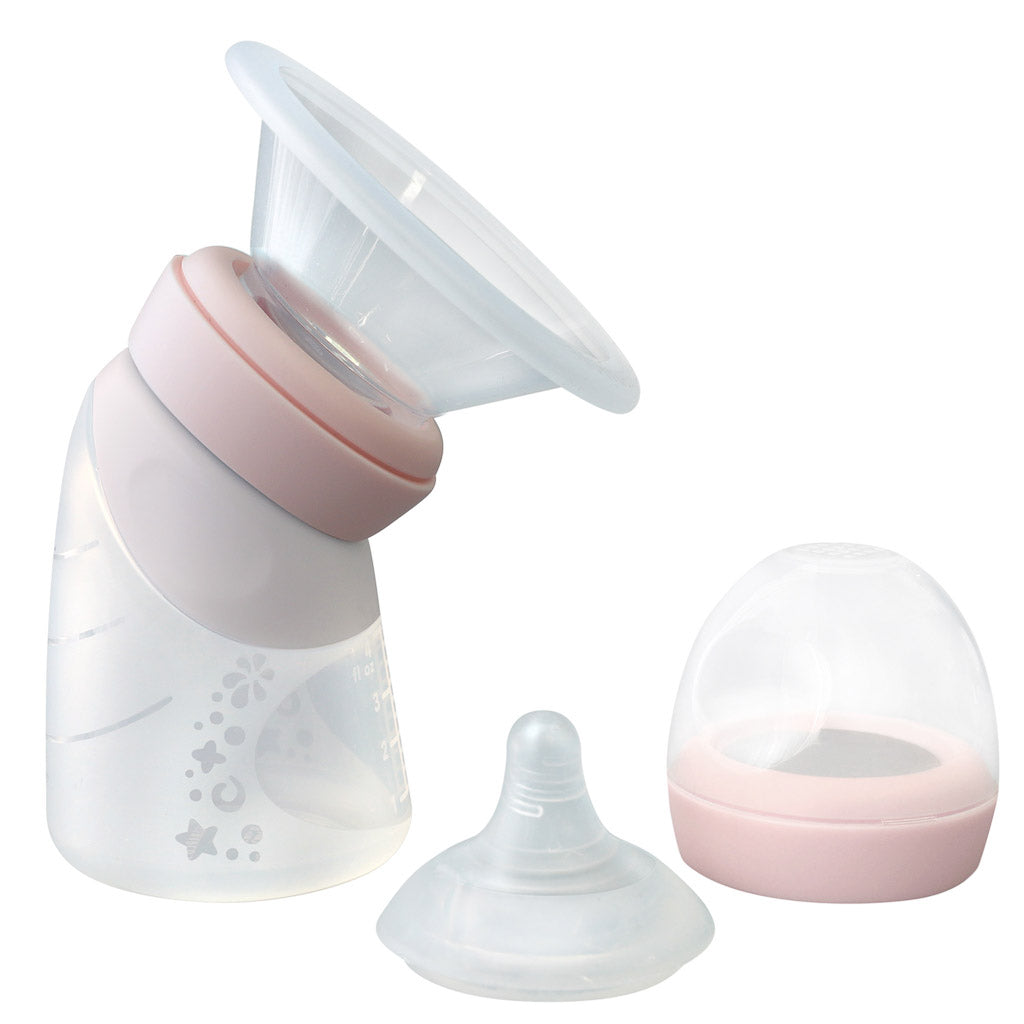 Marcus &amp; Marcus Silicone Angled Feeding Bottle &amp; Breast Pump