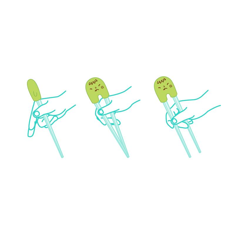 Mother&#39;s Corn Chopsticks Training Set Green