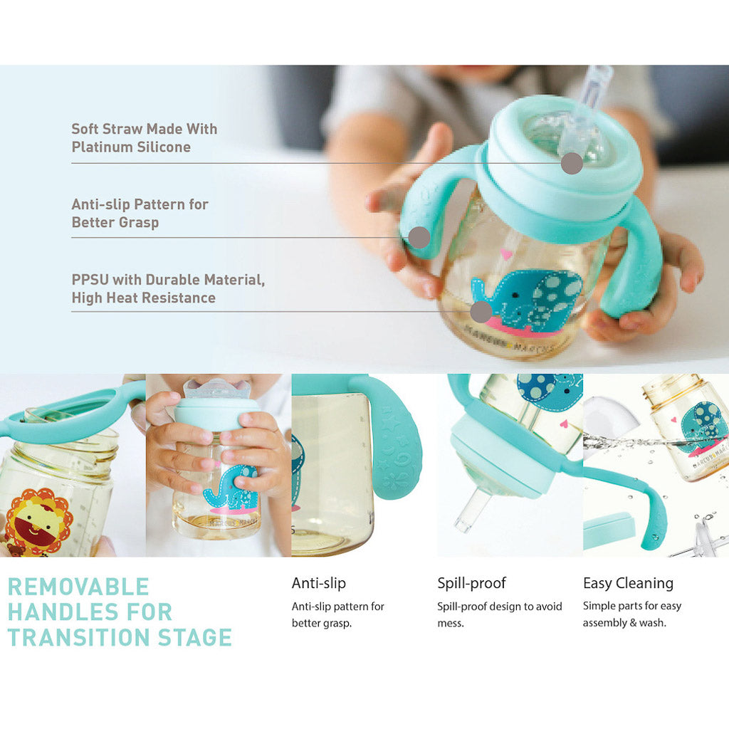 Marcus &amp; Marcus PPSU Straw Trainer Bottle