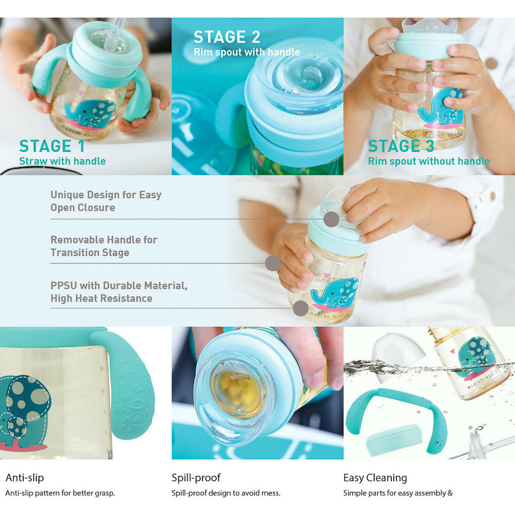 Marcus &amp; Marcus PPSU Transition Trainer Bottle Set