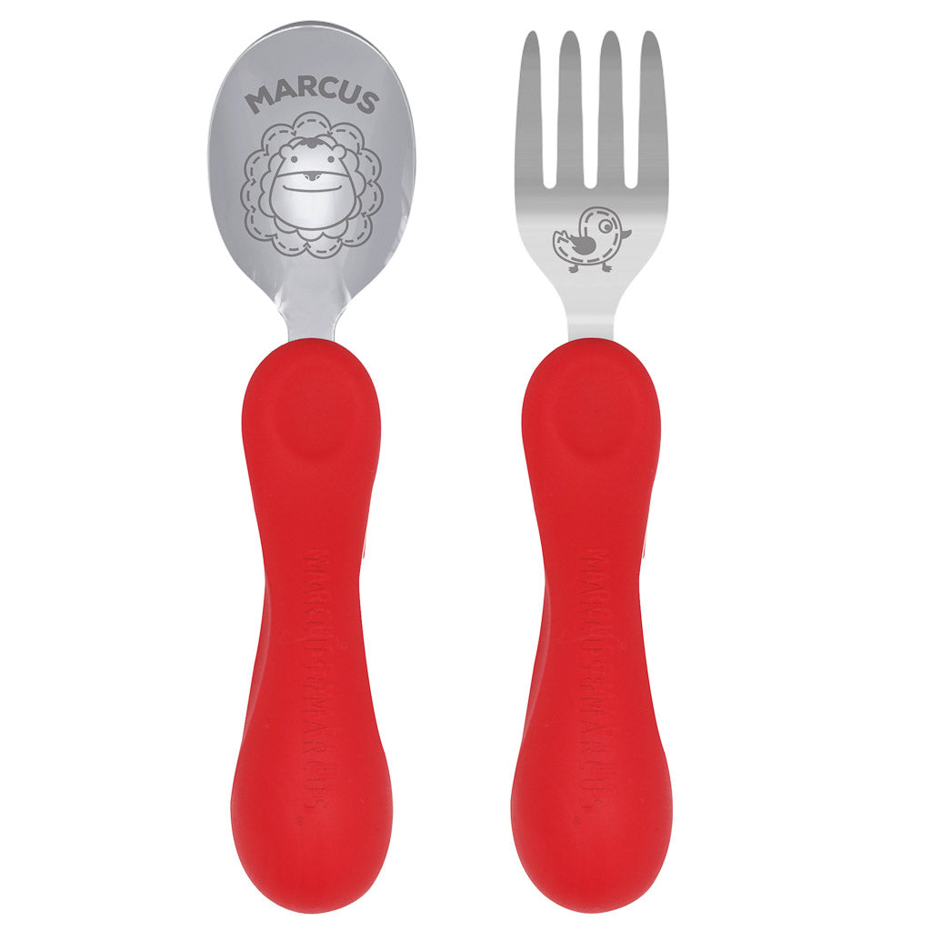 Baby spoon & fork that are easy to grip