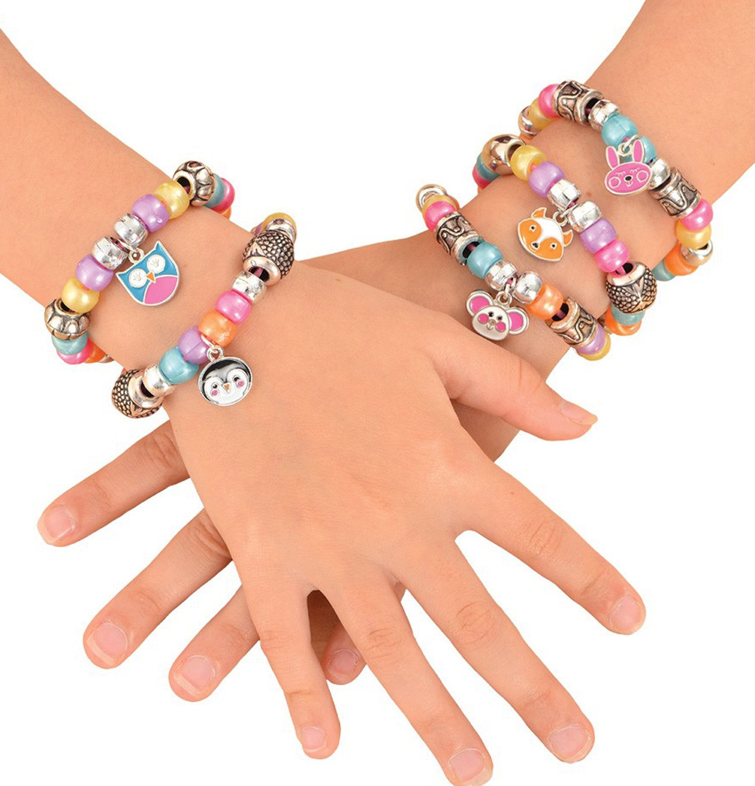 Diy Glass Beads Key Lock Love Charm Bracelet Ladies Jewelry - Temu