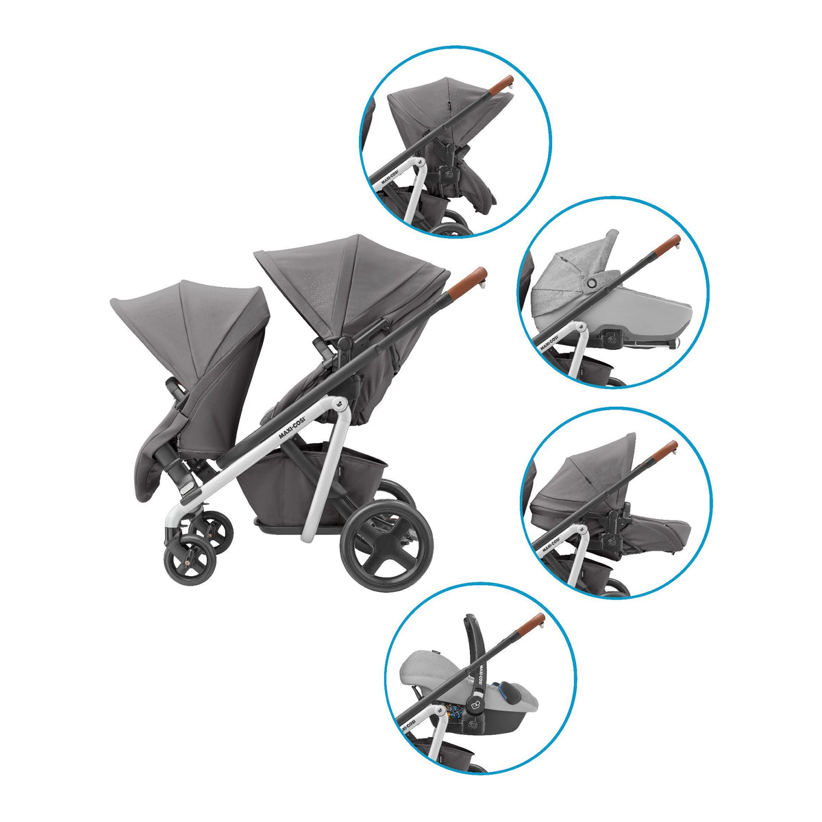 Maxi-Cosi LILA Stroller - Sparkling Grey (0m-3.5y) (0-15kg)