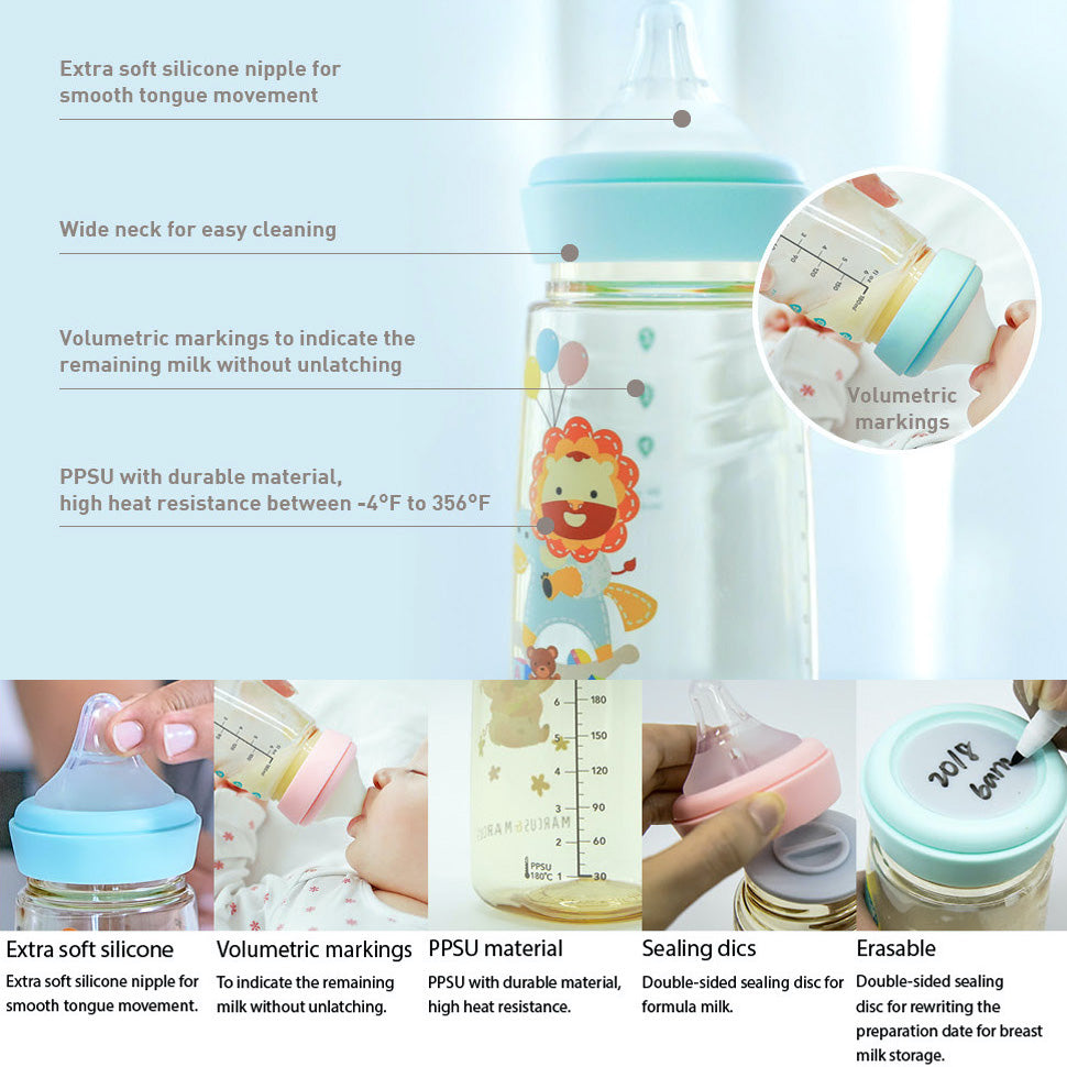 Marcus &amp; Marcus PPSU Transition Feeding Bottle (300ml)