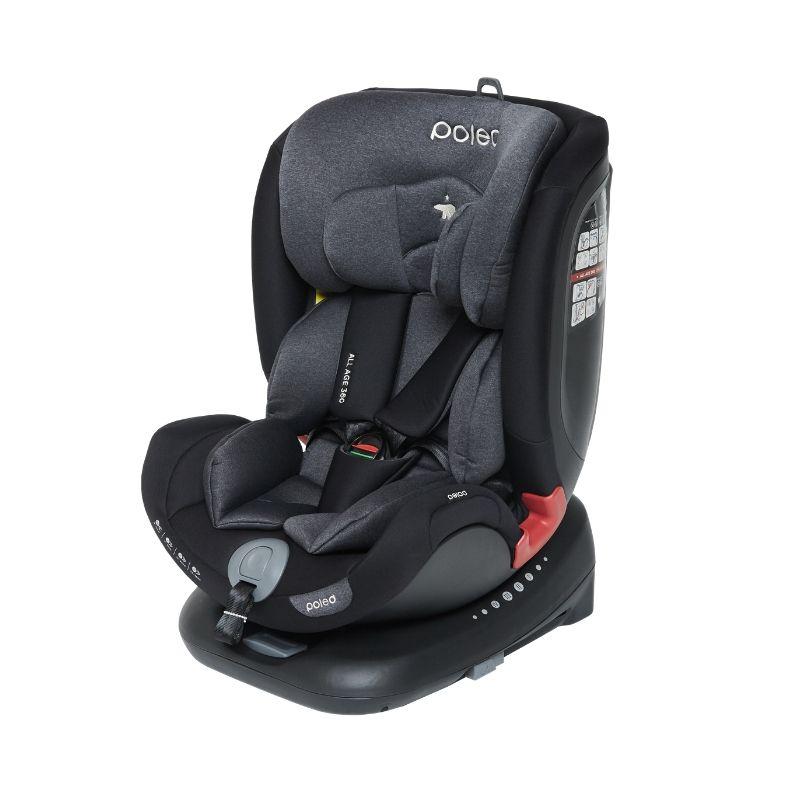 Poled ALL AGE 360 Swivel Car Seat | Phantom black