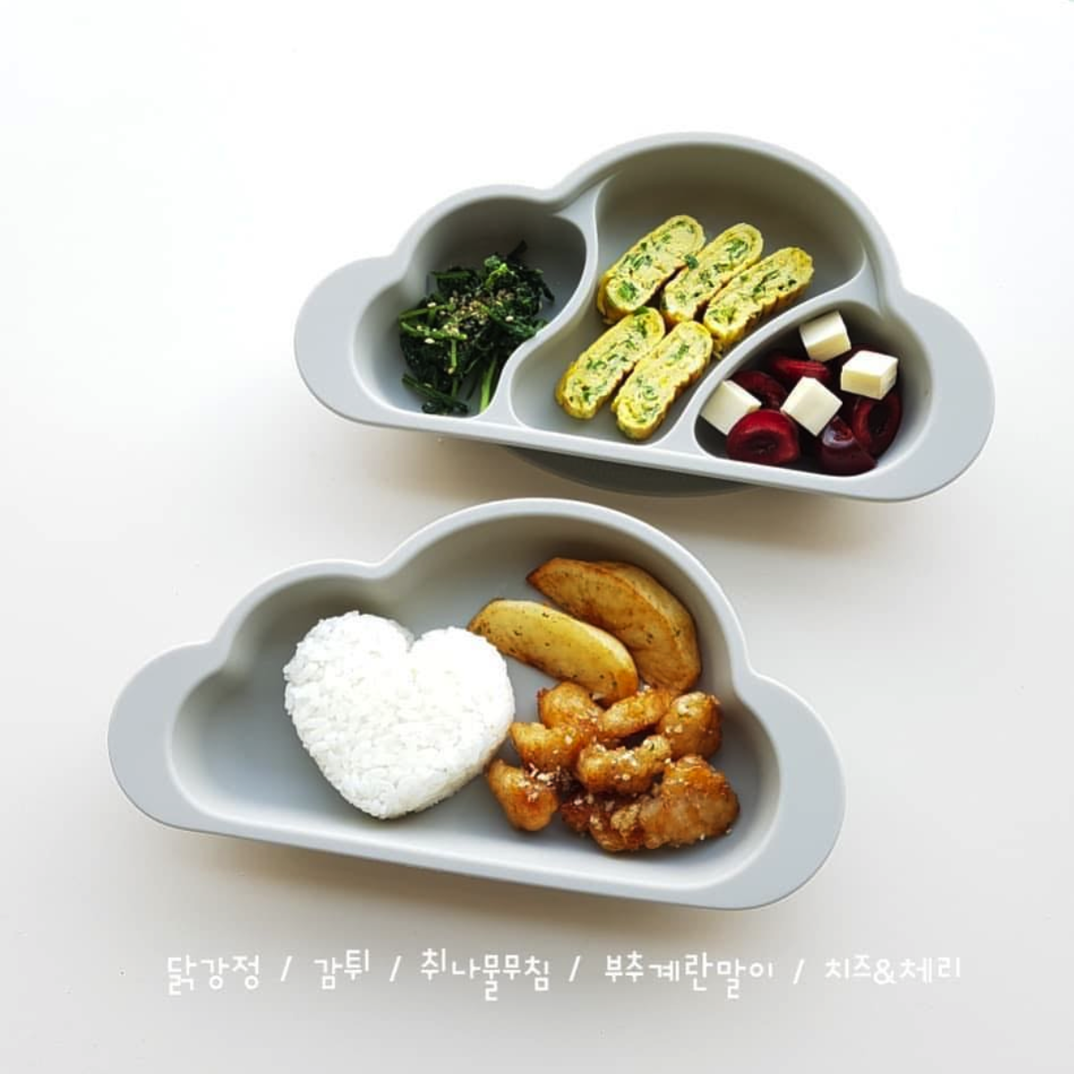 Mother&#39;s Corn Gureumi Suction Platter 2 IN 1 Set (Choose A Color)